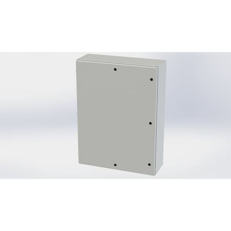 Saginaw Control & Engineering 1/4 Turn Latch Electrical Enclosures, 48 in H, 12 in D, 36 in W, NEMA 3R, 4, 12, 13, Carbon Steel SCE-48EL3612LPLG
